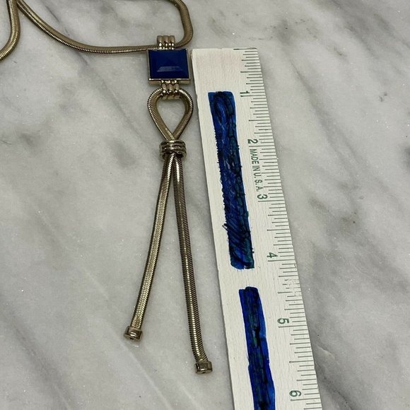 AVON SAQ MAJESTIC BEAUTY LONG GOLD TONE Flat CHAIN - Picture 5 of 10